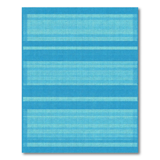 Aqua Blue Muted Striped Rectangles Rug