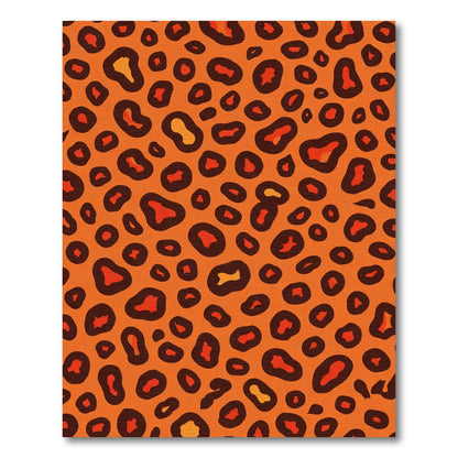 Bold Orange Leopard Spots Rug