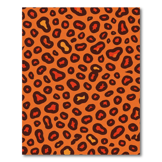 Bold Orange Leopard Spots Rug