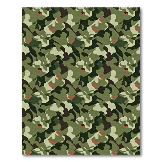 Earth Tones Camouflage Abstract Rug