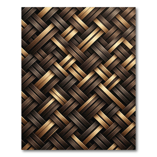 Woven Chocolate And Gold Texture Rug