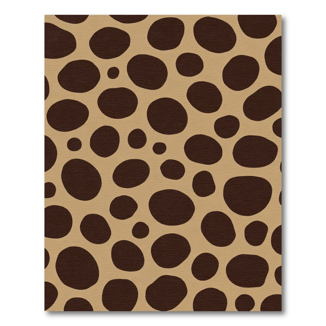 Brown Spotted Tan Organic Shapes Rug