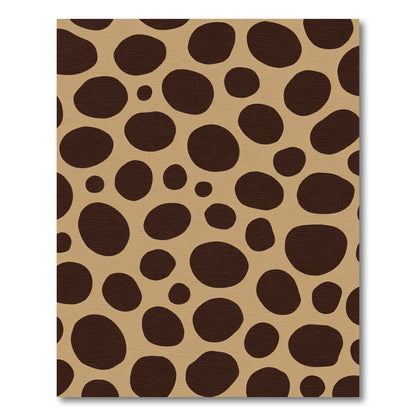 Brown Spotted Tan Organic Shapes Rug