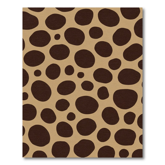 Brown Spotted Tan Organic Shapes Rug