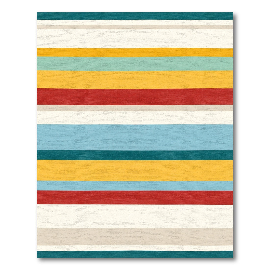 Bold Horizontal Stripe Color Block Rug