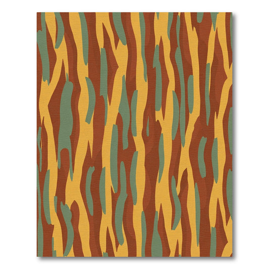 Earthy Wood Grain Abstract Stripes Rug