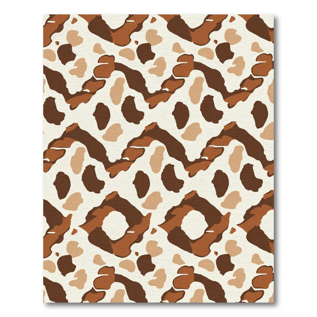 Earthy Tones Abstract Organic Forms Rug