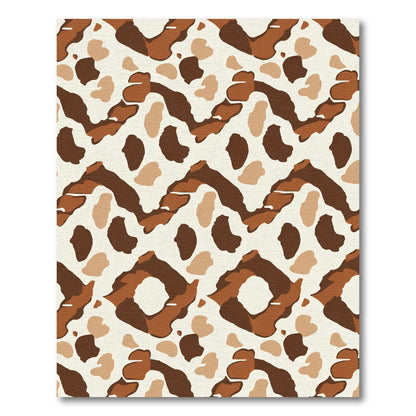 Earthy Tones Abstract Organic Forms Rug