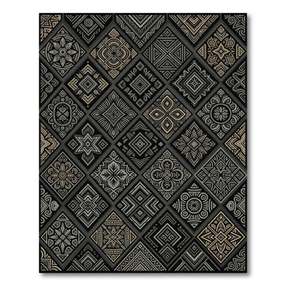 Vintage Geometric Medallion Composite Rug