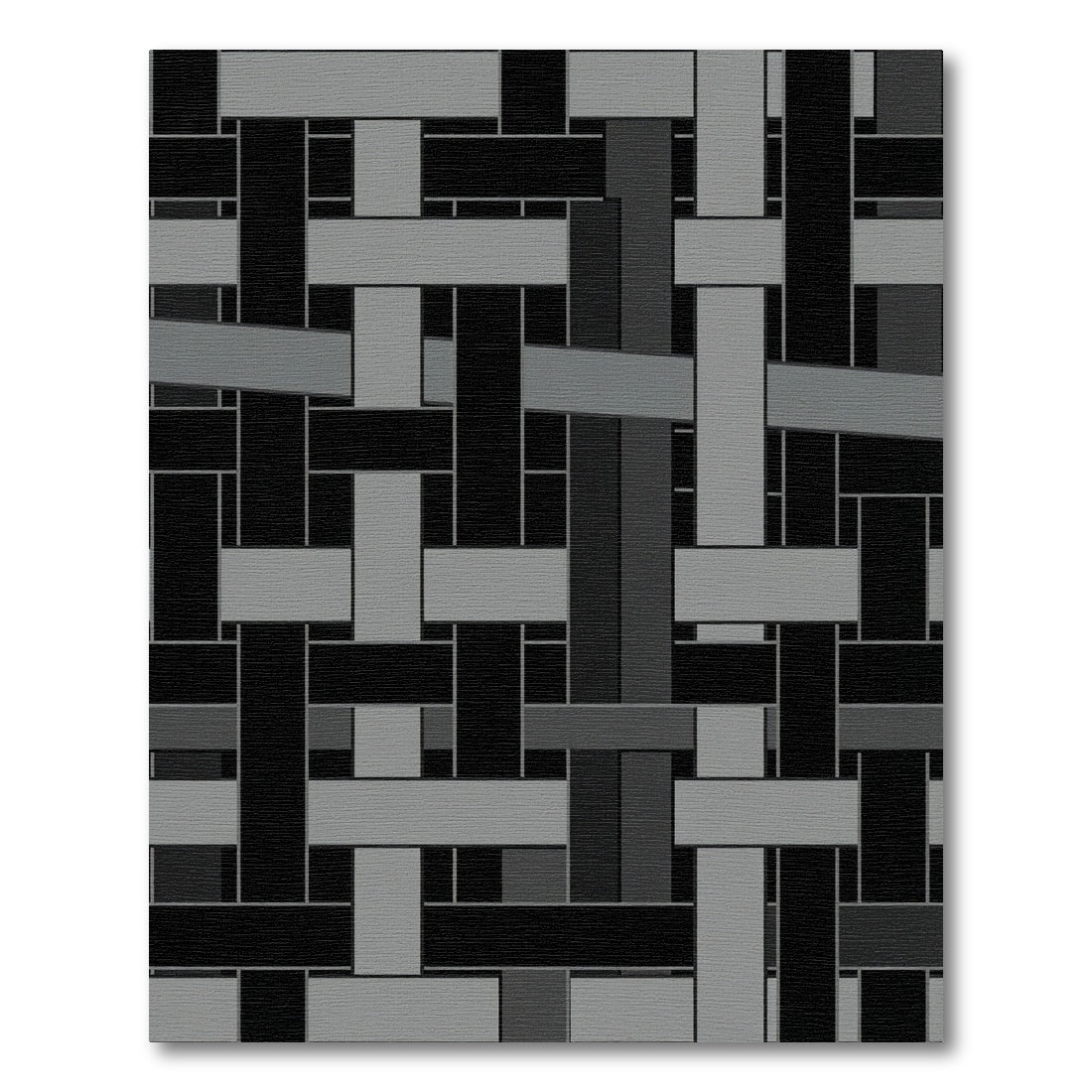 Monochromatic Interlocking Geometric Tape Rug
