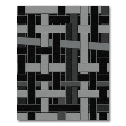 Monochromatic Interlocking Geometric Tape Rug