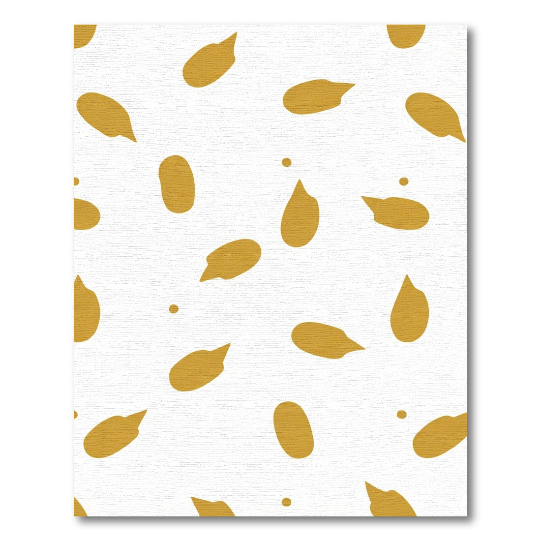 Gold Ochre Abstract Blob Rug