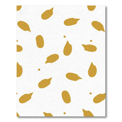 Gold Ochre Abstract Blob Rug