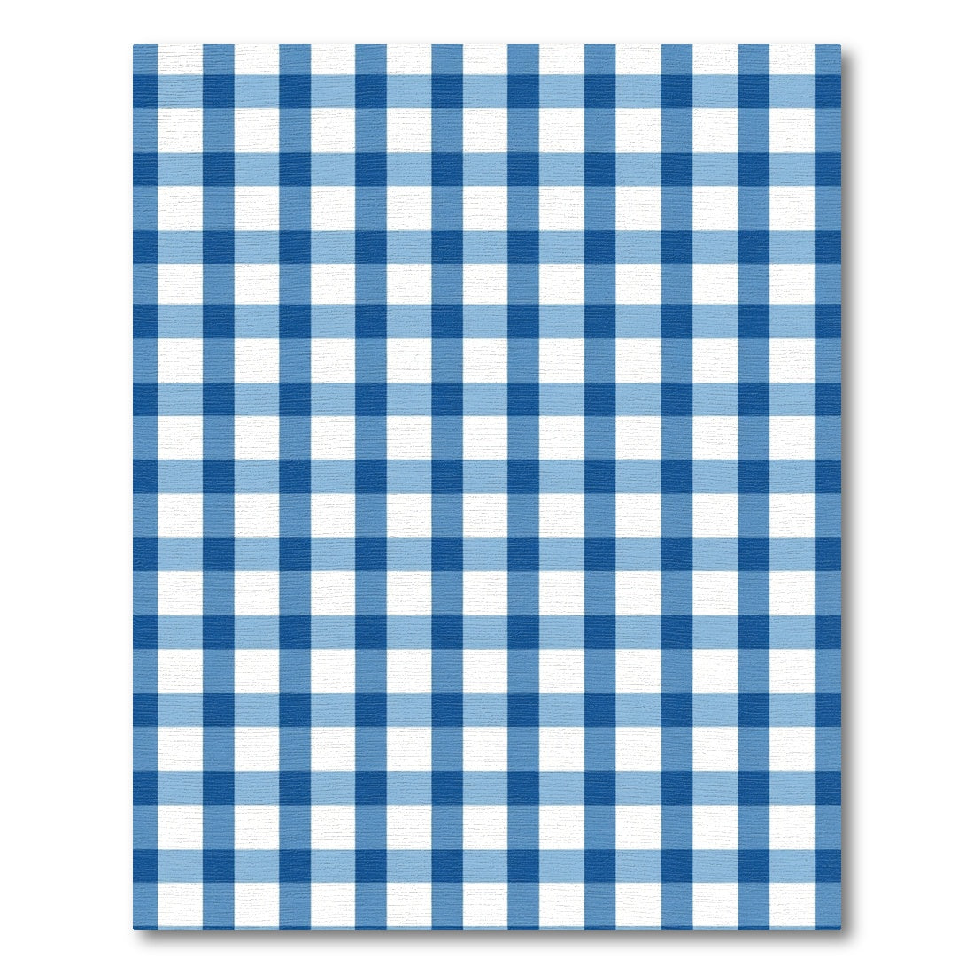 Bold Blue And White Plaid Composition Rug