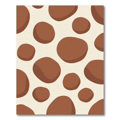 Brown Cream Organic Blobs Rug