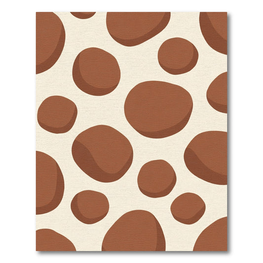 Brown Cream Organic Blobs Rug