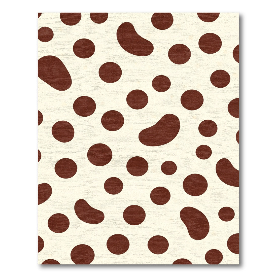 Cream Brown Spotty Organic Shapes Rug