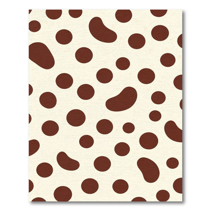 Cream Brown Spotty Organic Shapes Rug
