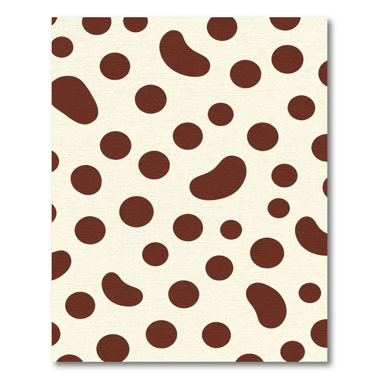 Cream Brown Spotty Organic Shapes Rug