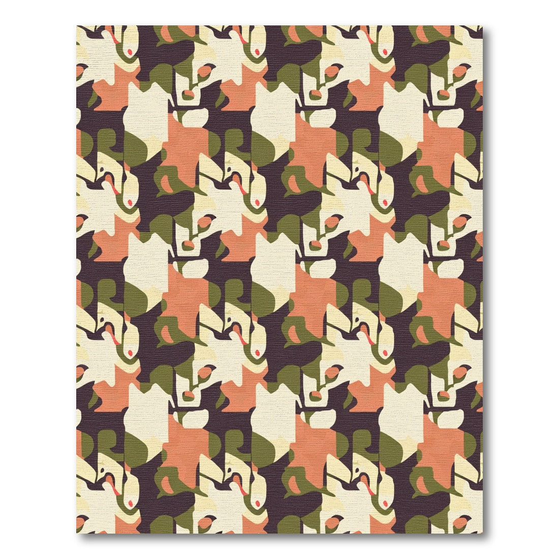Earthy Ochre Geometric Interlock Rug