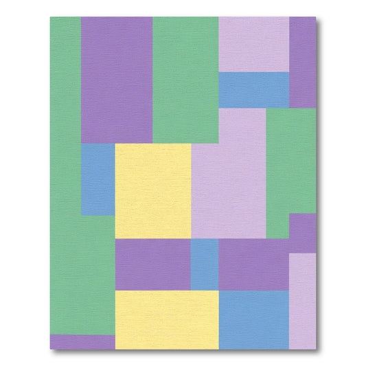 Pastel Geometric Blocks Rug