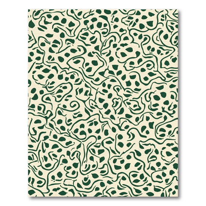 Organic Forest Green Abstract Spots Rug