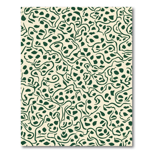 Organic Forest Green Abstract Spots Rug