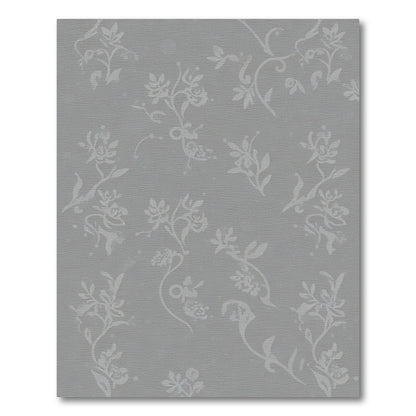 Light Gray Floral Vine Scroll Rug