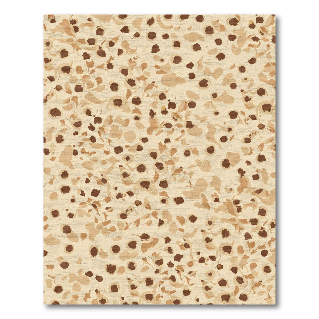 Earthy Spattered Floral Complements Rug