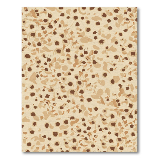 Earthy Spattered Floral Complements Rug