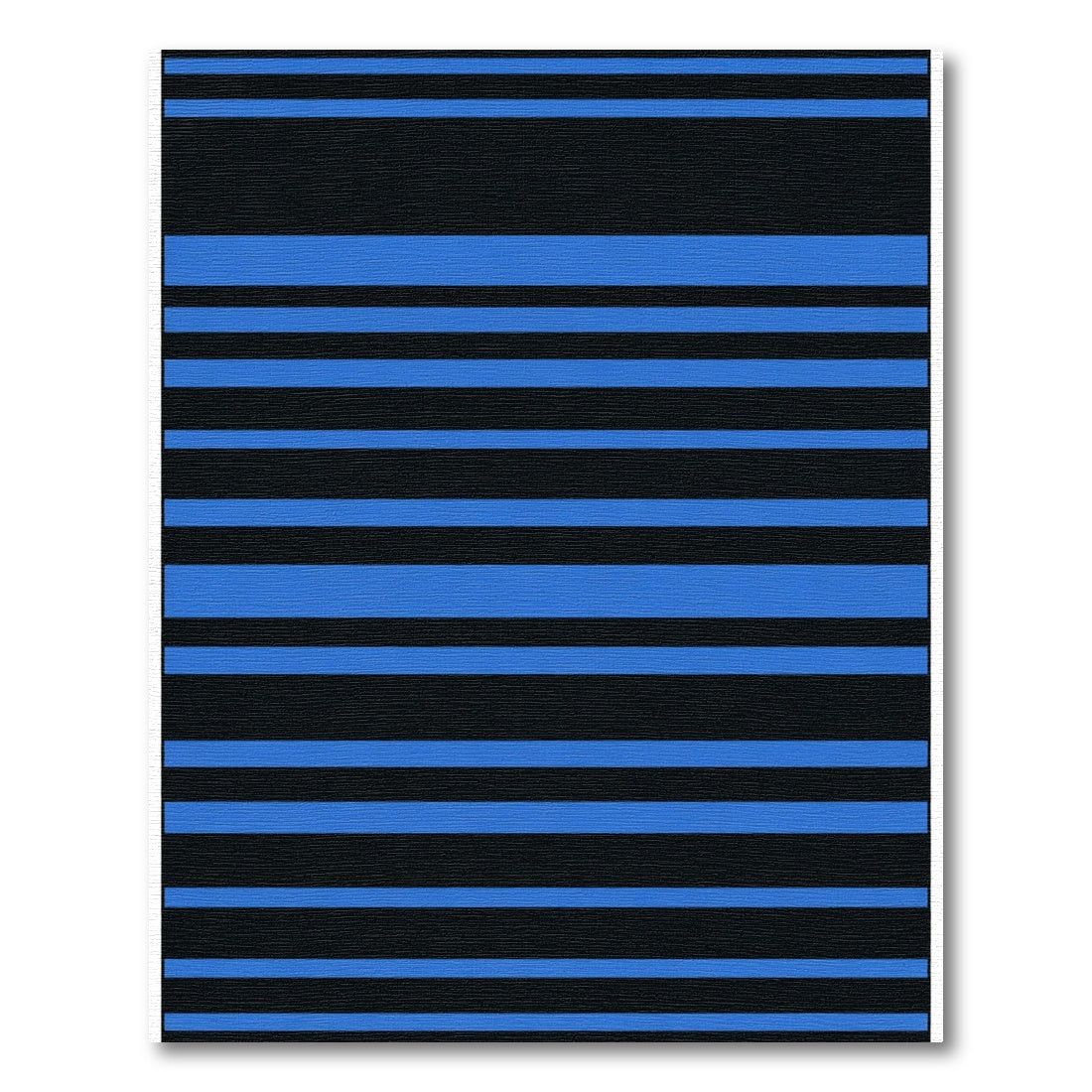 Bold Blue Black Stripe Area Rug