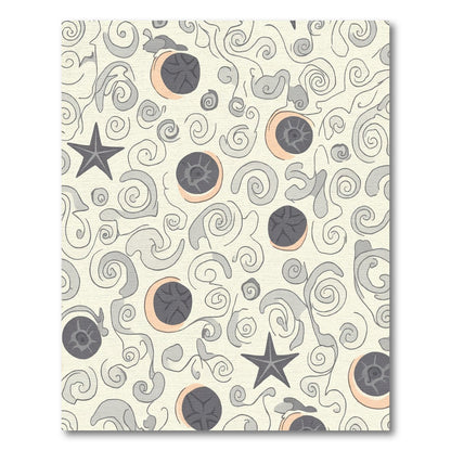 Cream Gray Star Swirl Lunar Rug