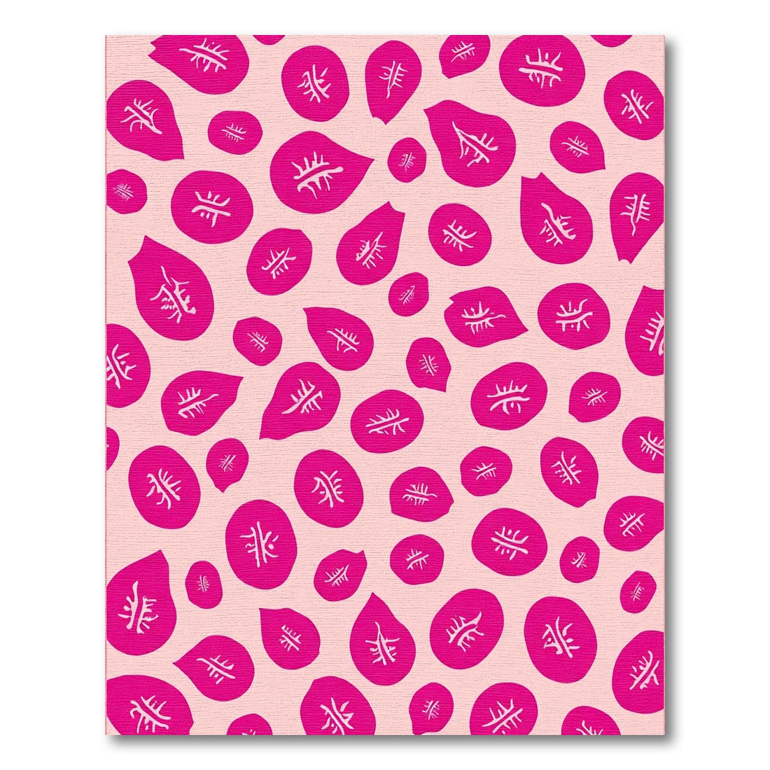 Vibrant Pink Organic Abstract Shape Rug