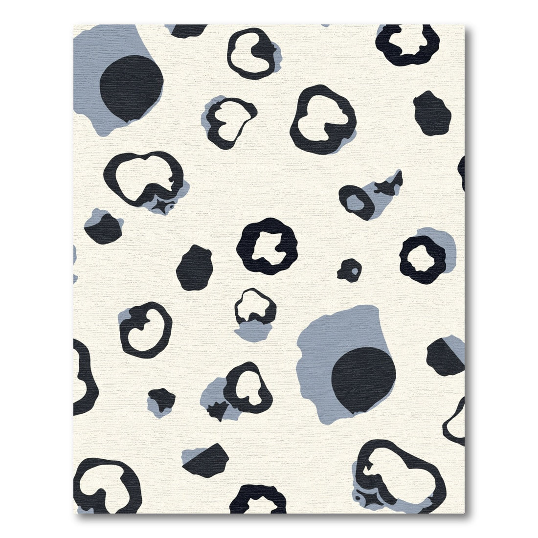 Gray And Black Abstract Spots Rug