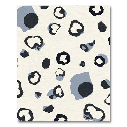 Gray And Black Abstract Spots Rug
