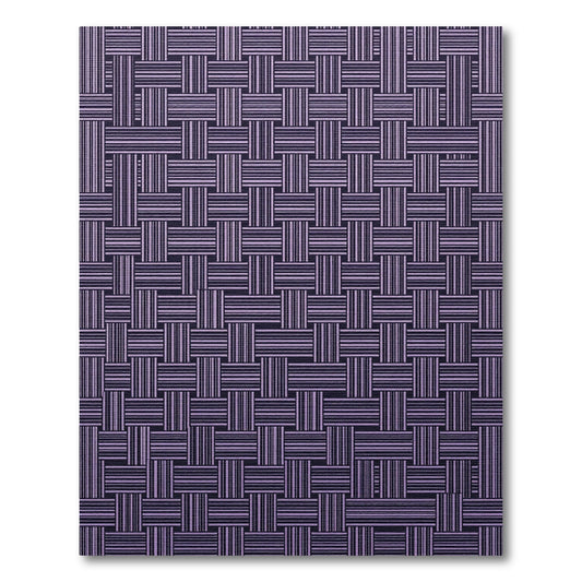 Lilac Woven Texture Geometric Arrangement Rug