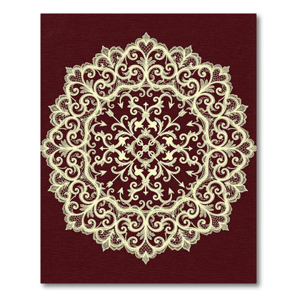 Elegant Ivory Lace Medallion Rug