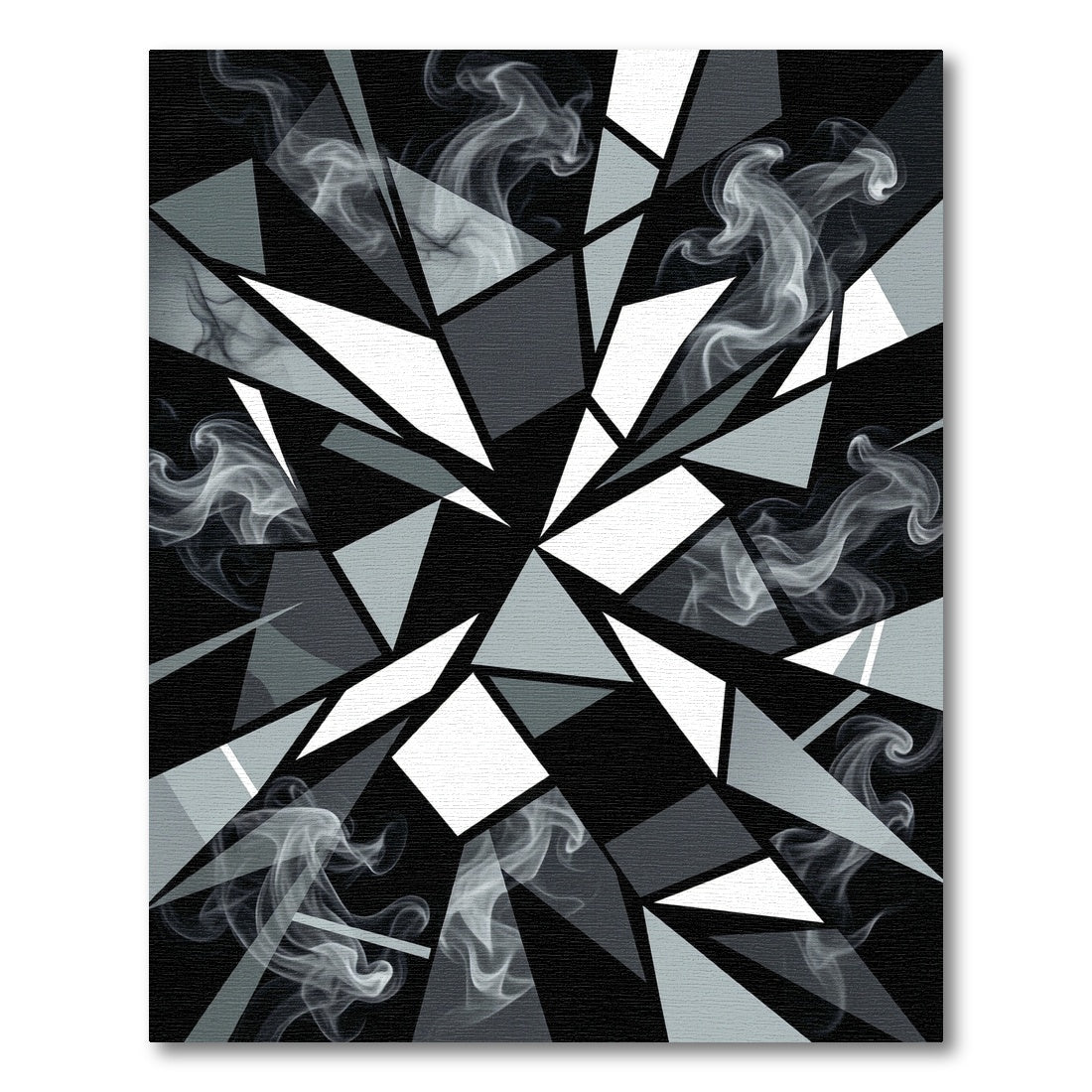 Monochromatic Smoke Geometric Fragment Rug
