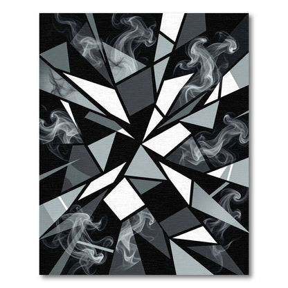 Monochromatic Smoke Geometric Fragment Rug