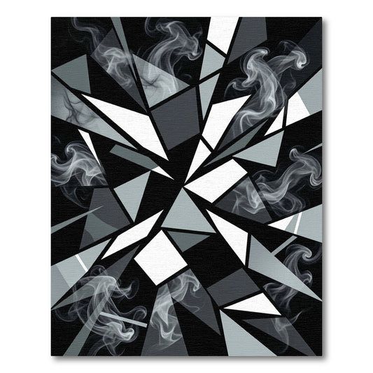 Monochromatic Smoke Geometric Fragment Rug