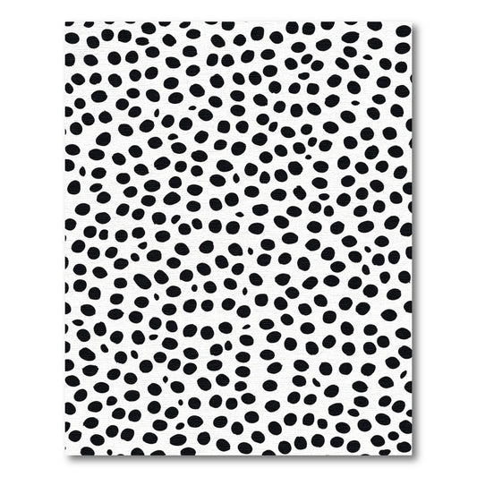Black White Polka Dot Scatter Rug