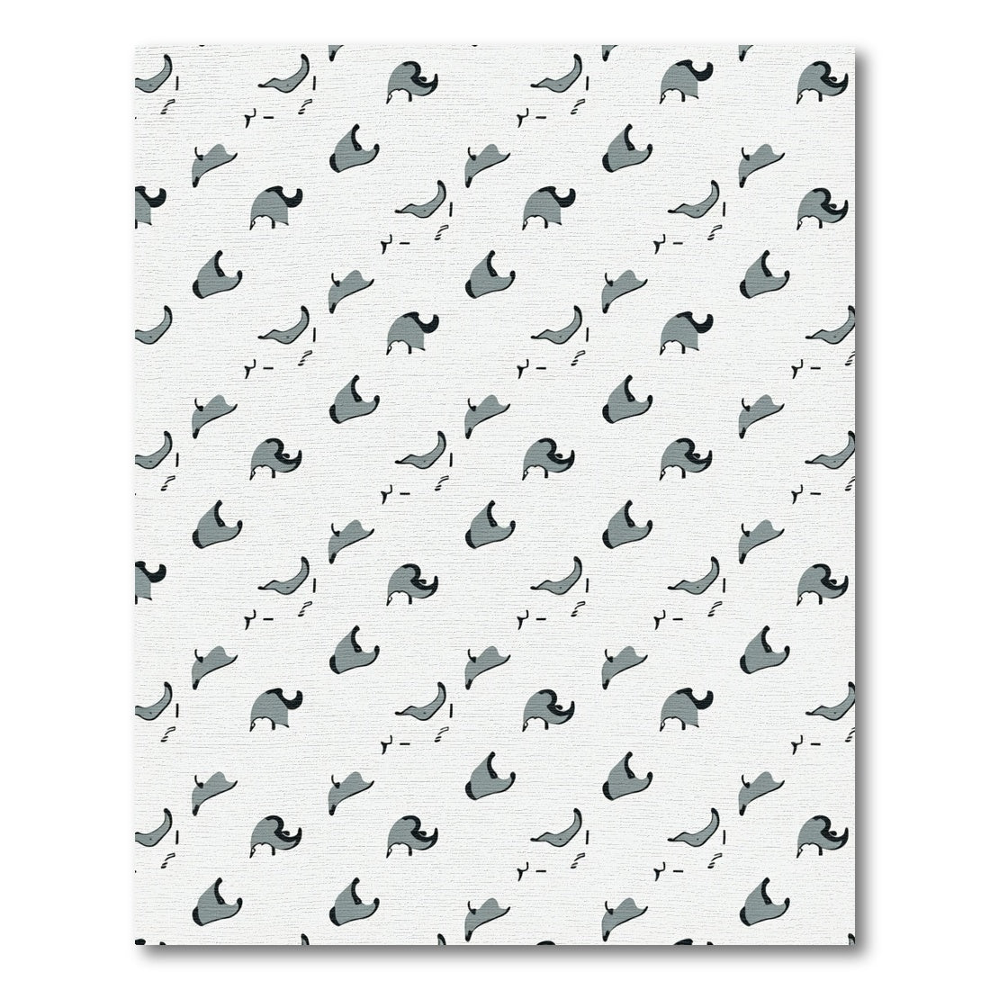 Gray Abstract Swirl Shape Arrangement Rug