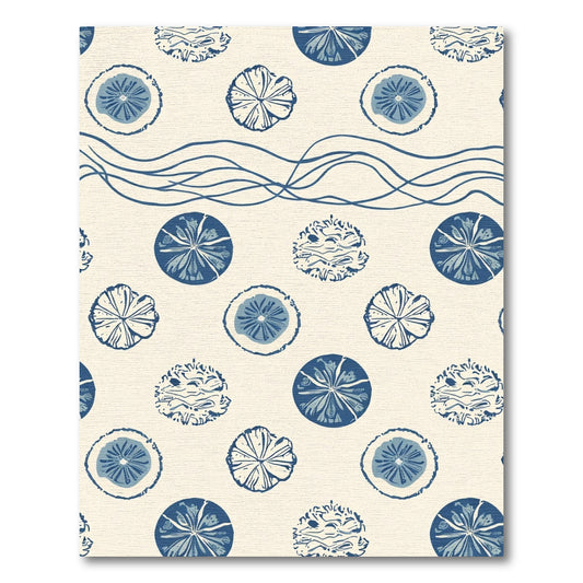 Nautical Blue Citrus Wave Rug