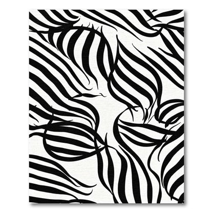 Organic Black White Zebra Stripes Rug