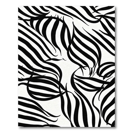 Organic Black White Zebra Stripes Rug