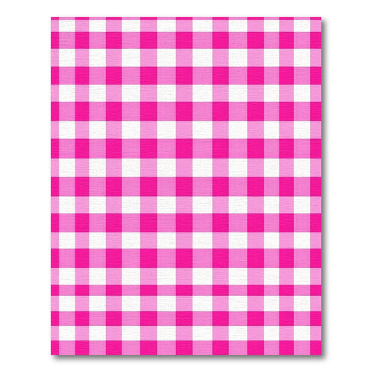 Classic Pink White Gingham Rug