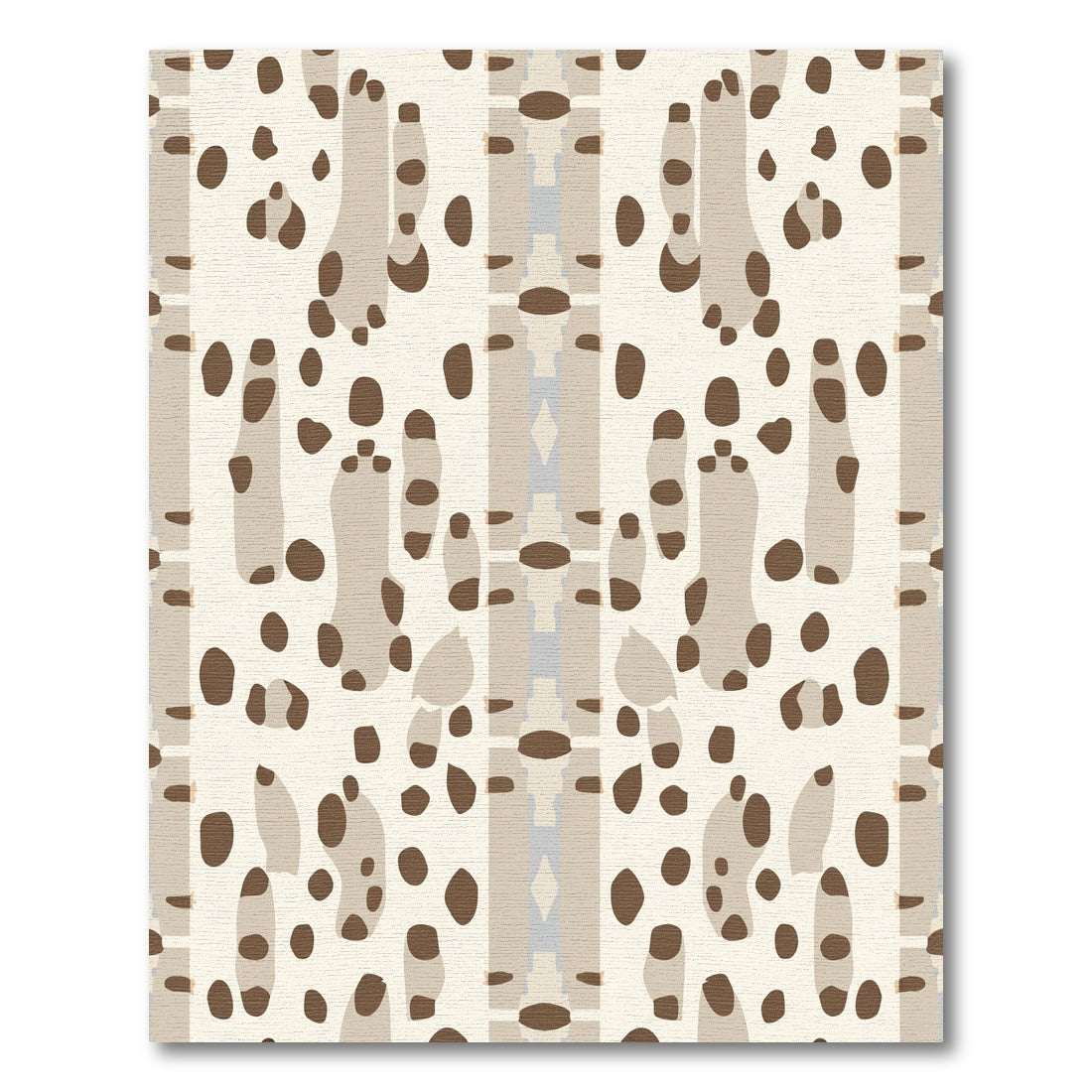 Neutral Abstract Contemporary Blotted Shape Rug