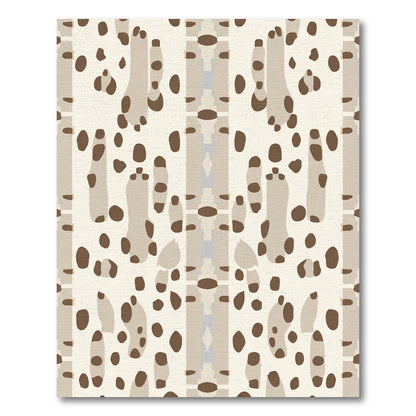 Neutral Abstract Contemporary Blotted Shape Rug