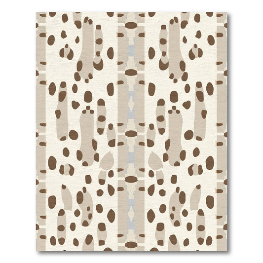 Neutral Abstract Contemporary Blotted Shape Rug