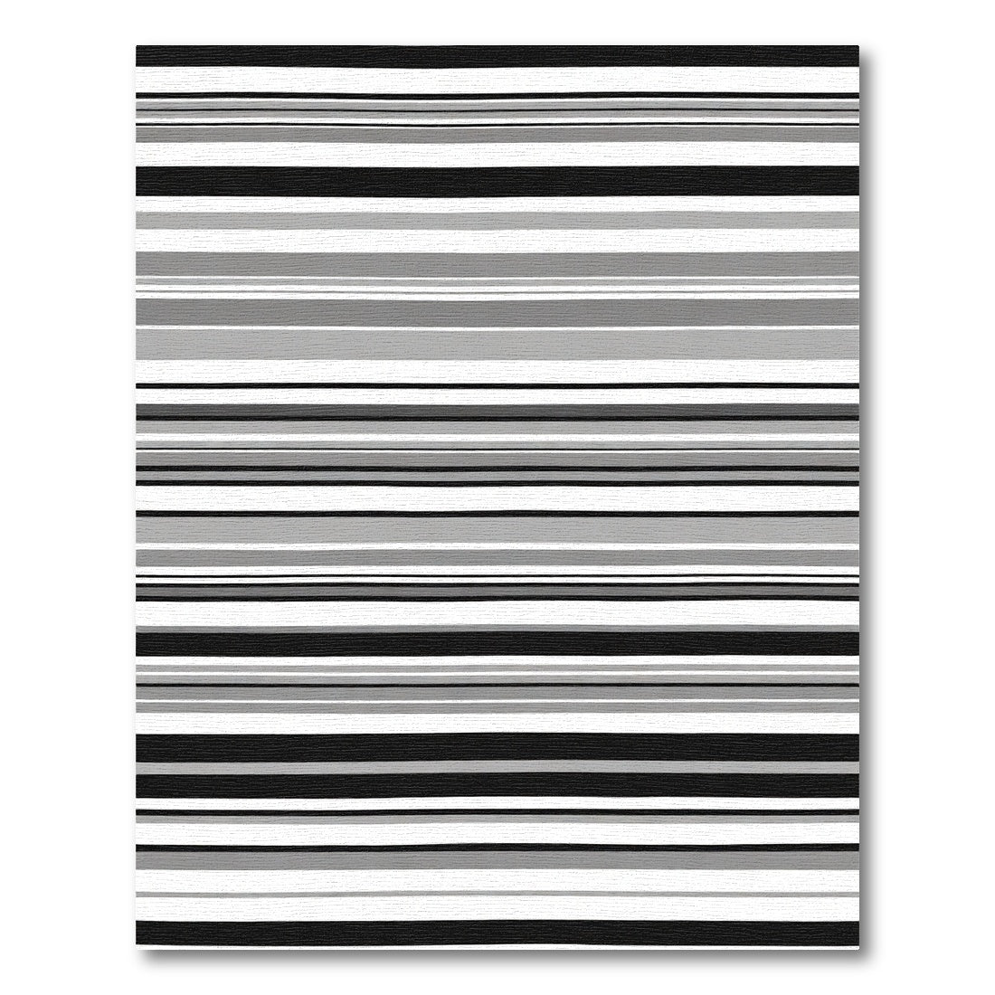 Modern Monochrome Striped Horizontal Rug